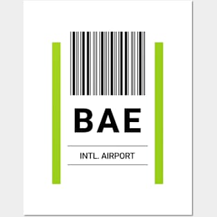 BAE Airport Baggage Label Posters and Art